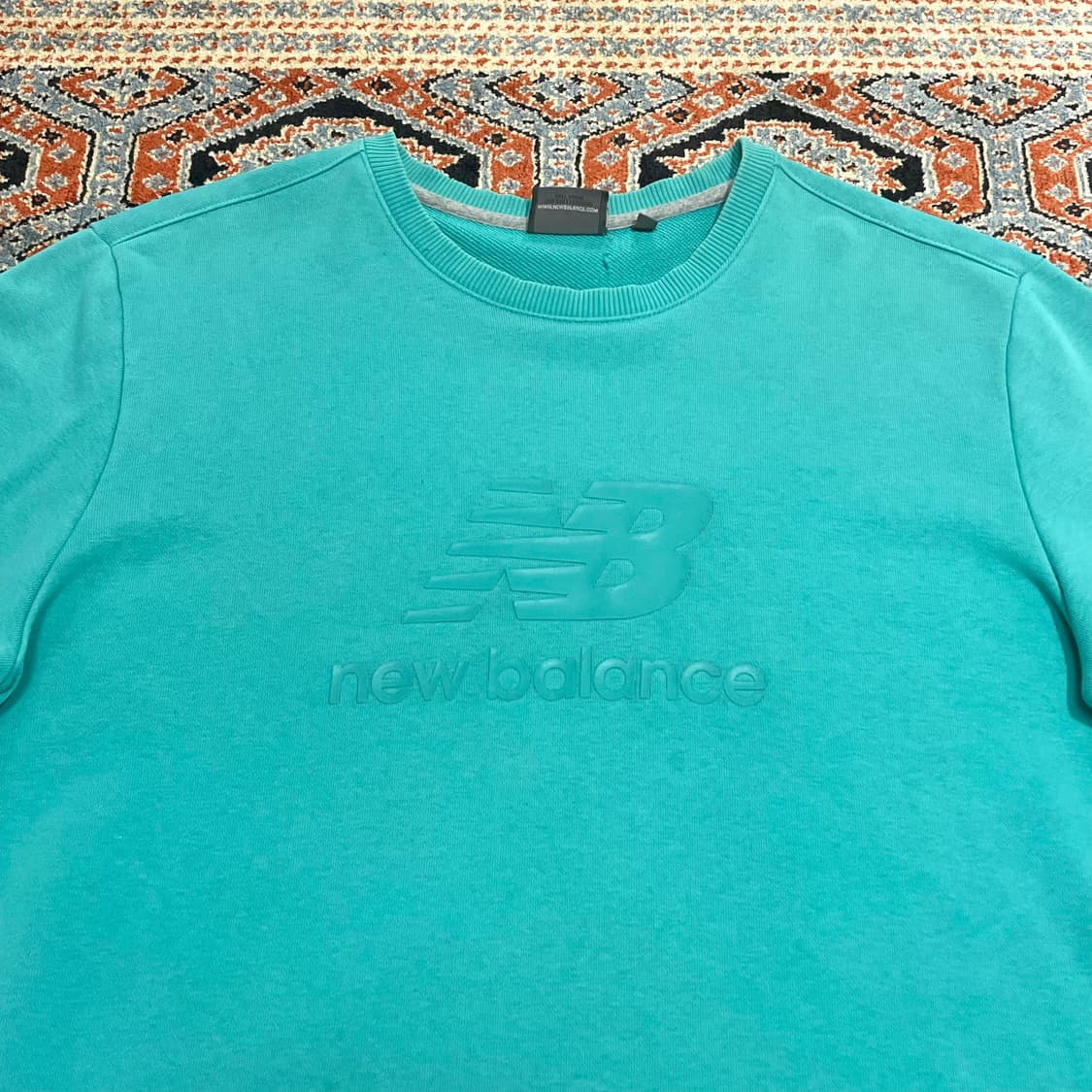 뉴발란스 시그니처 민트블루 맨투맨 티셔츠 남성L 상품이미지3