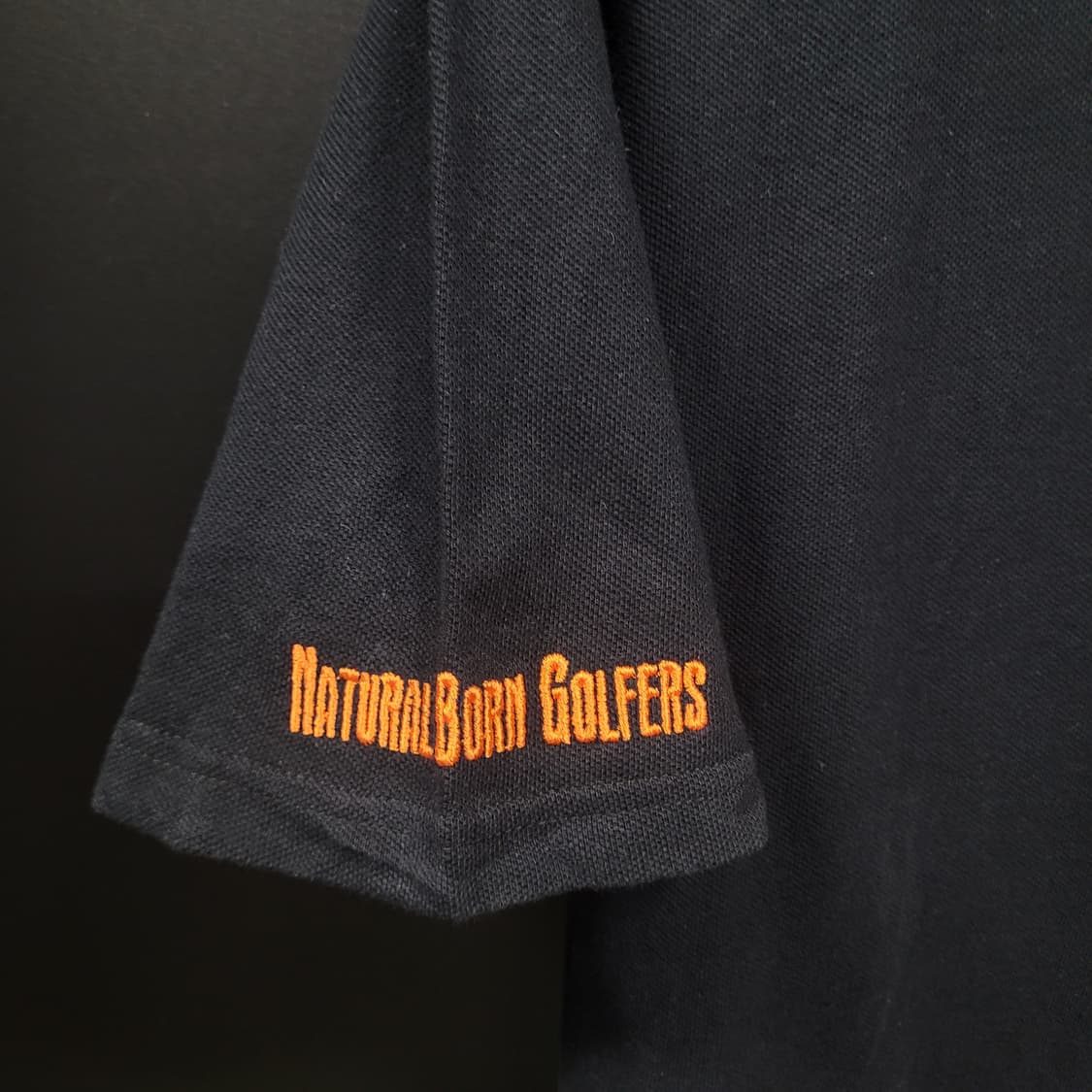 natural born golfers 빈티지 독일 스컬 자수로 골프 셔츠 상품이미지4