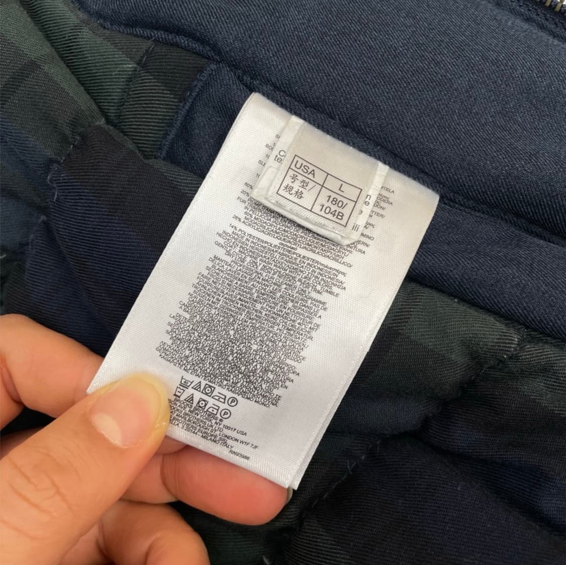 브룩스브라더스 네이비 다운 퍼 후드 패딩 파카 L 상품이미지3