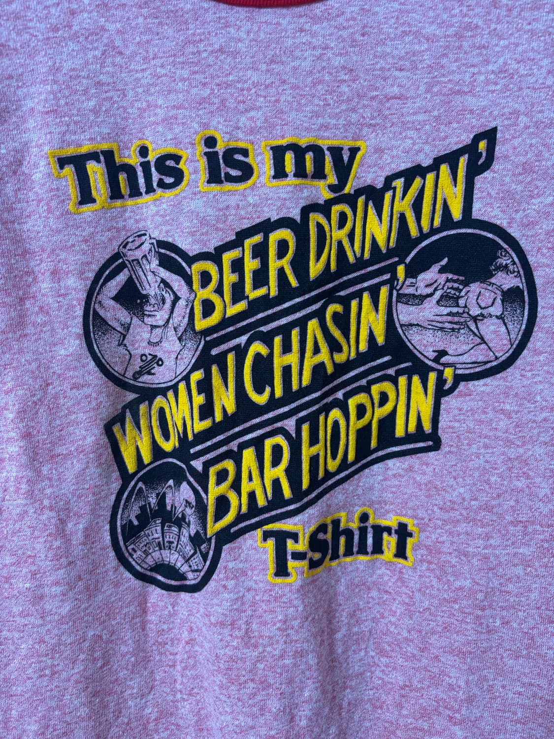 80s JERZEES 러셀 핑크 빈티지 프린팅 상품이미지3