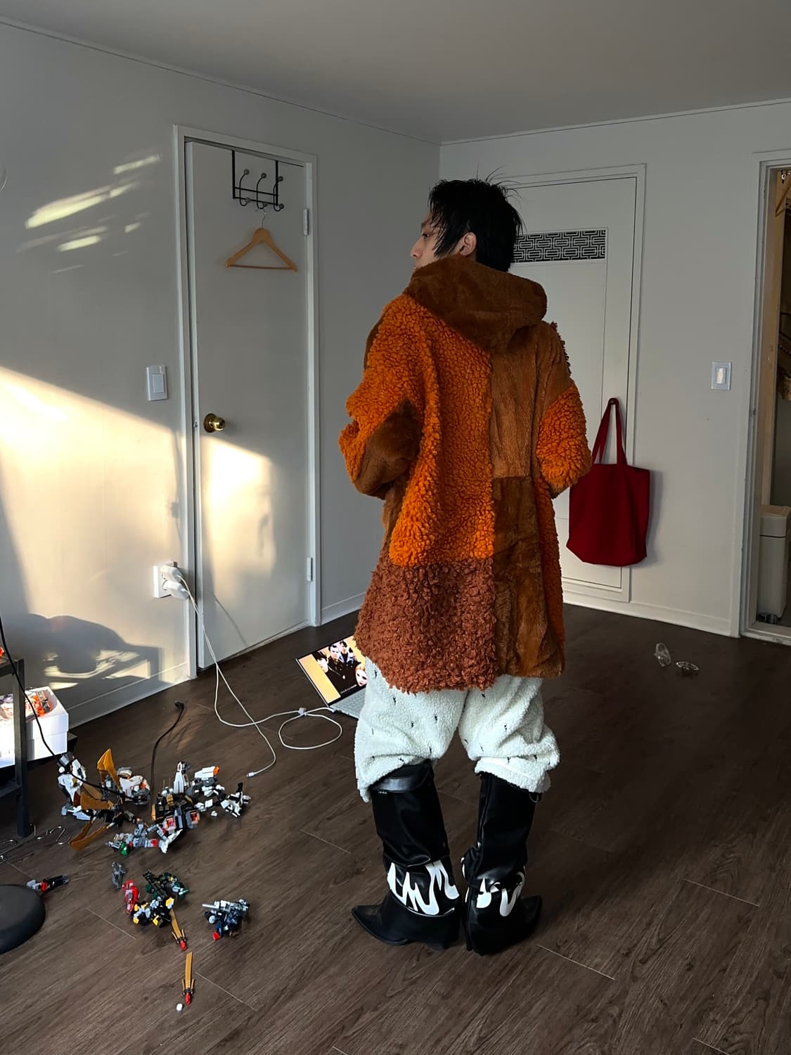 Go Slow Caravan 퍼 & 보아 플리스 패치워크 자켓 상품이미지6