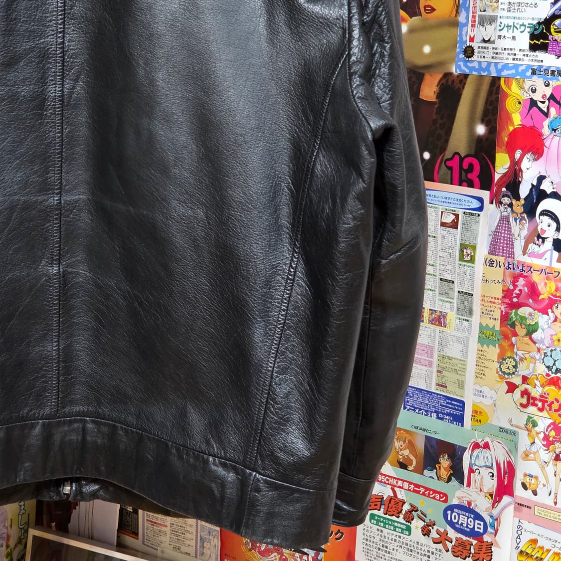 빈티지 소가죽 블랙 자켓 상품이미지7