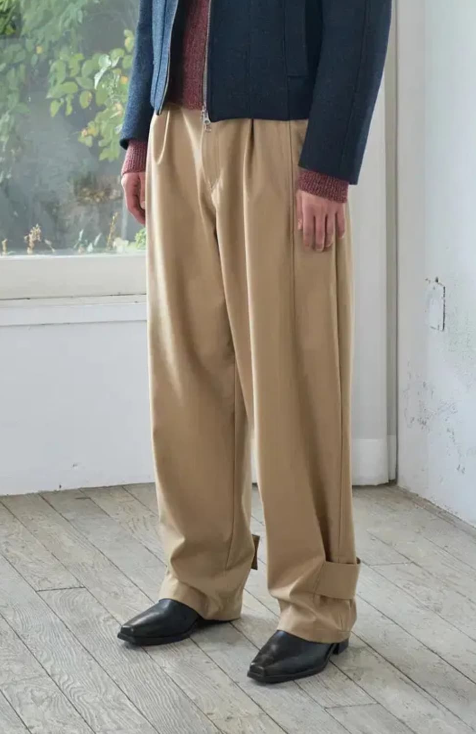 웨이비니스 플랩 와이드 디테일 트라우저 2사이즈 상품이미지1