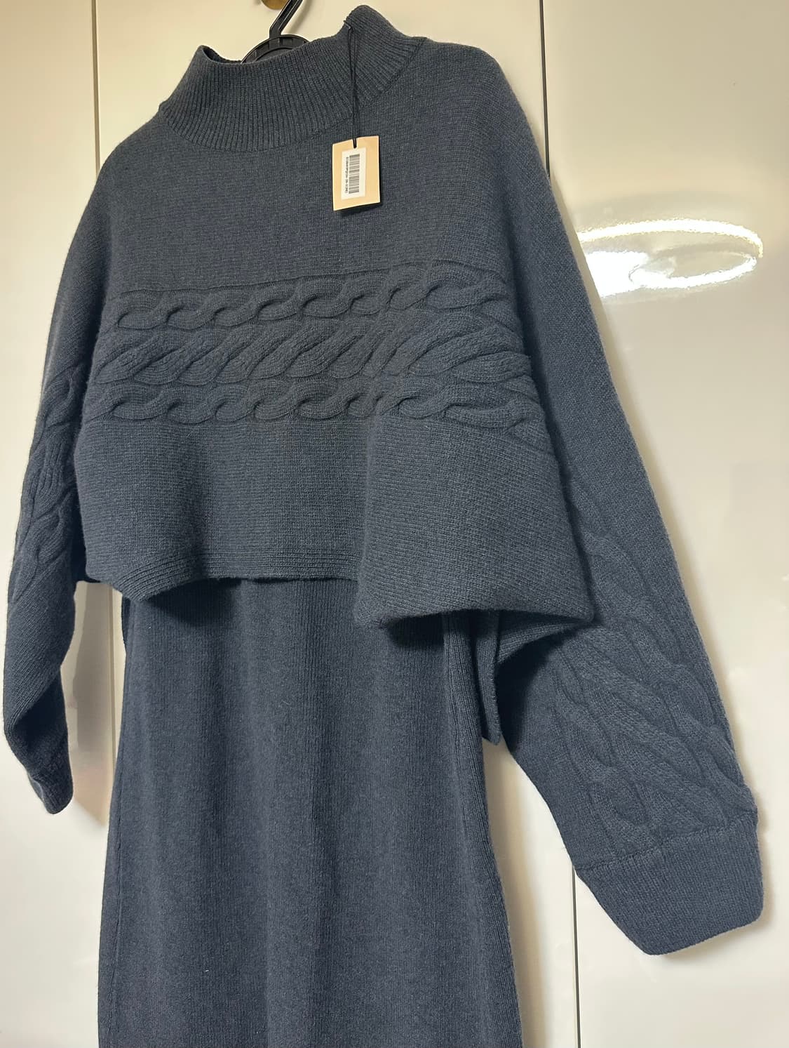 한섬SJSJ 울캐시미어 니트 롱 원피스 블랙 상품이미지6