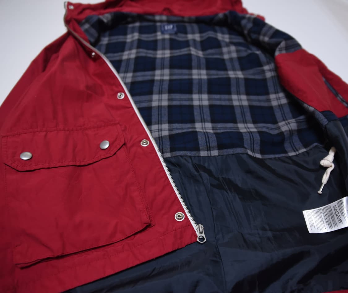 GAP 빨간색 후드 바람막이 자켓 M 상품이미지4