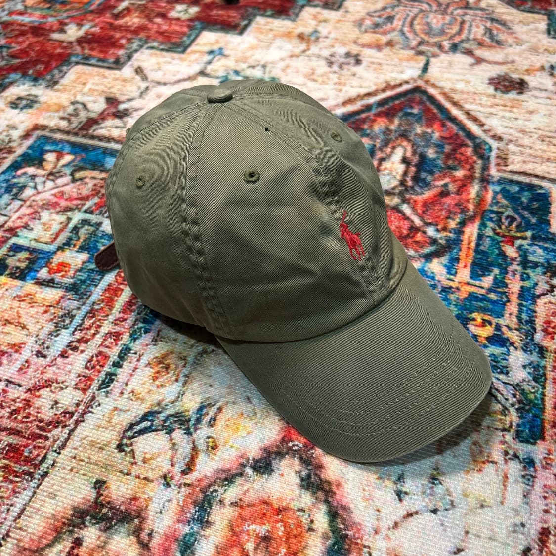 [OS] 폴로 랄프로렌 올리브 그린 로고 볼캡 상품이미지1