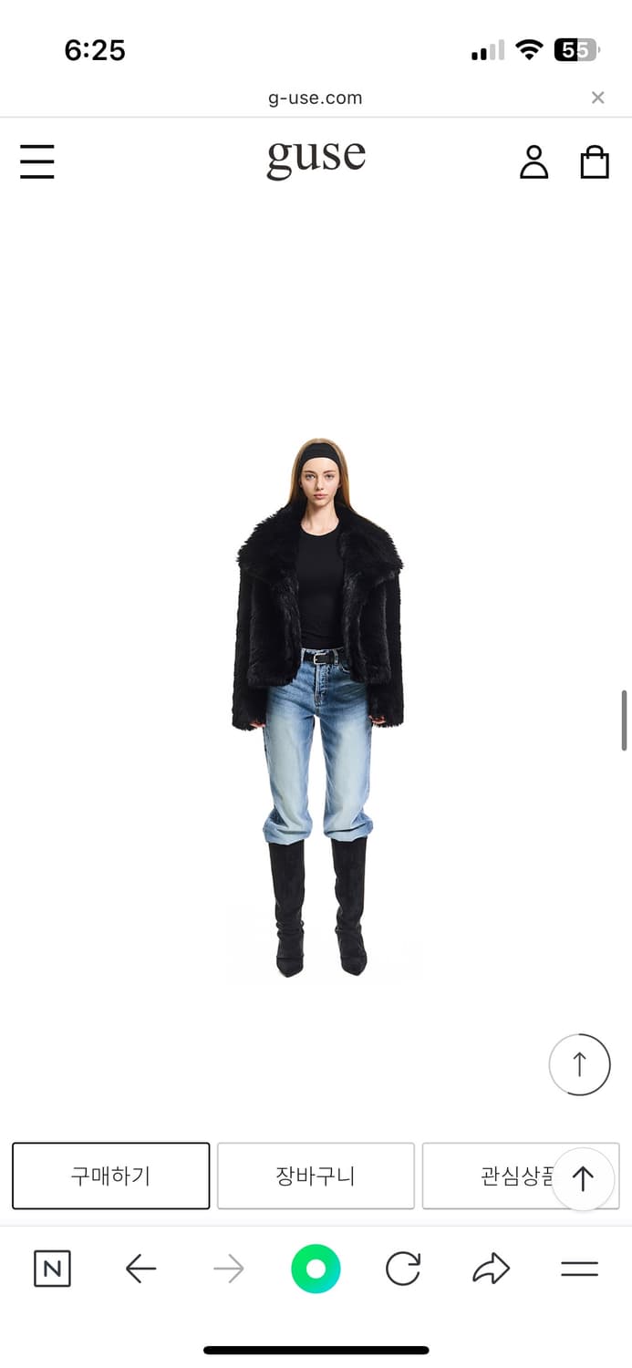 구즈 페이크퍼 15 블랙 상품이미지5