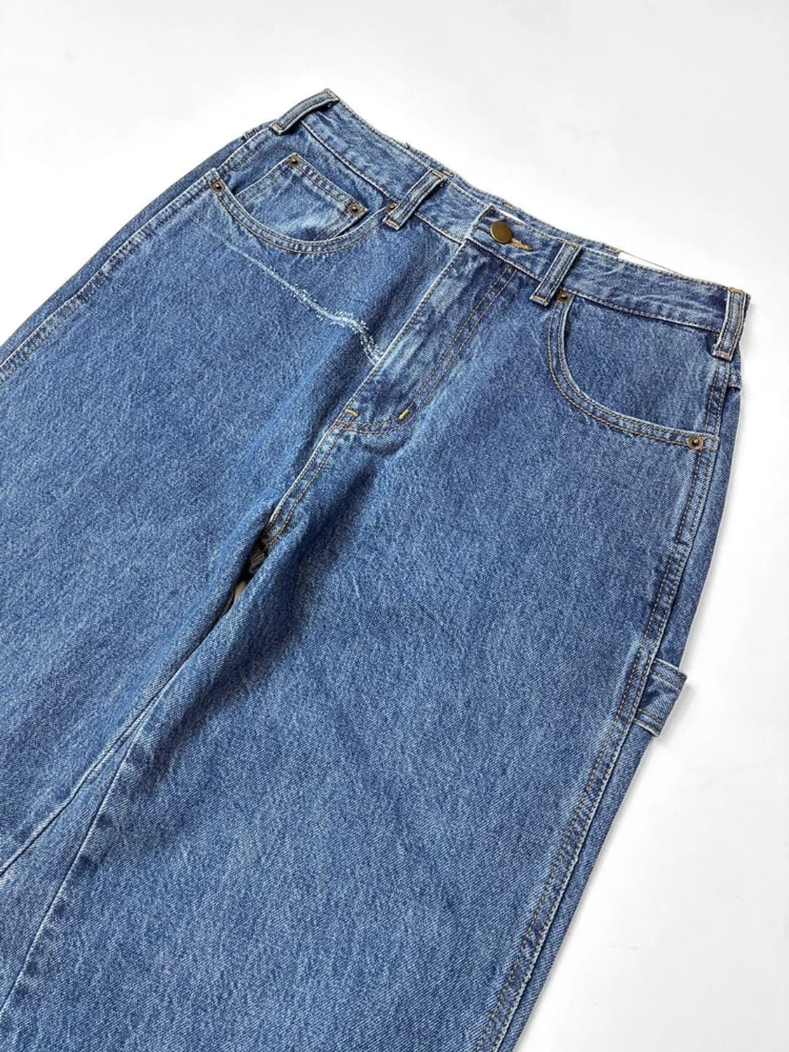 리본빛 RIBBONBIT 루즈 테이퍼드 데님 팬츠 PN5350 상품이미지2