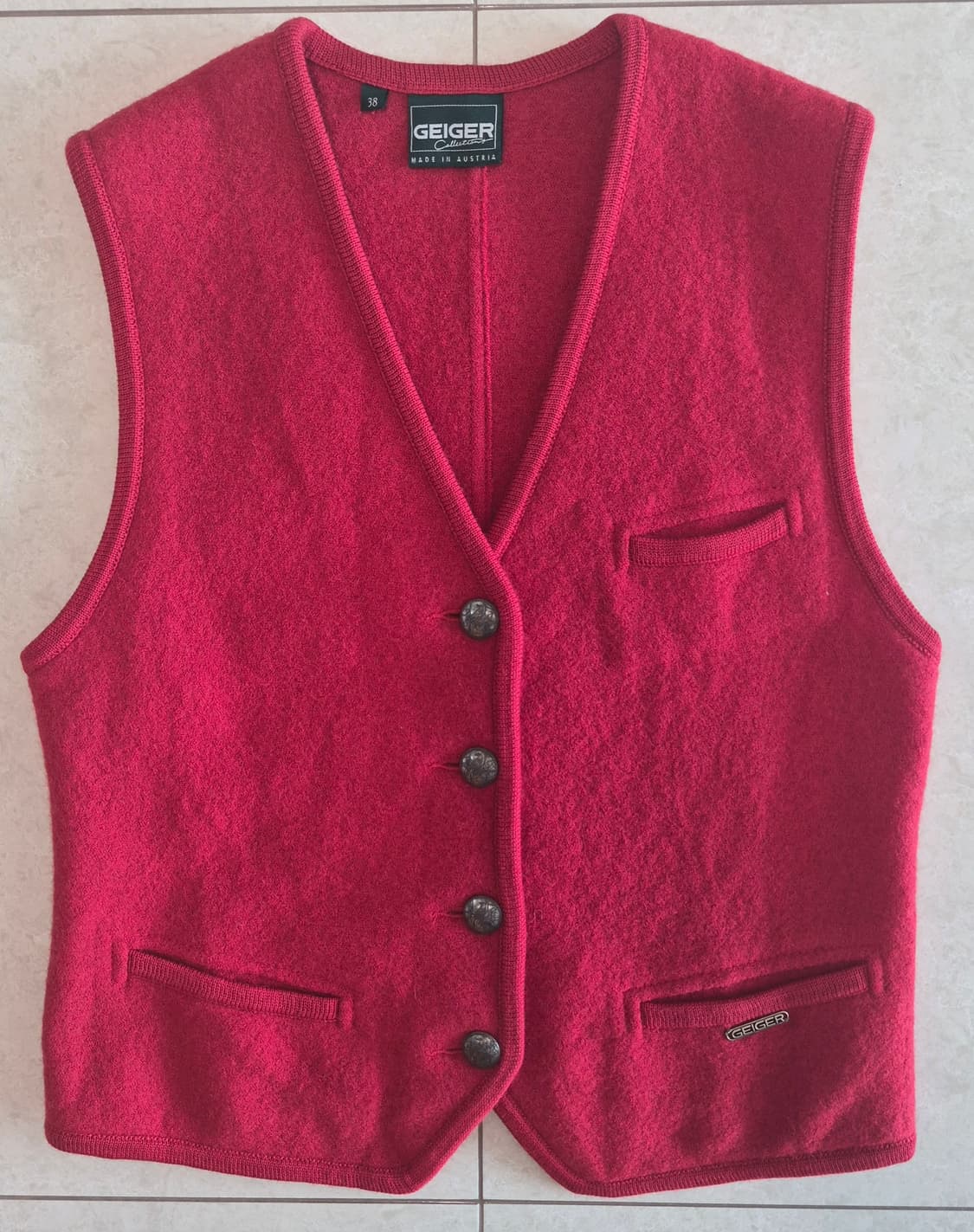 90's GEIGER Boiled Wool Vest (38) 상품이미지4