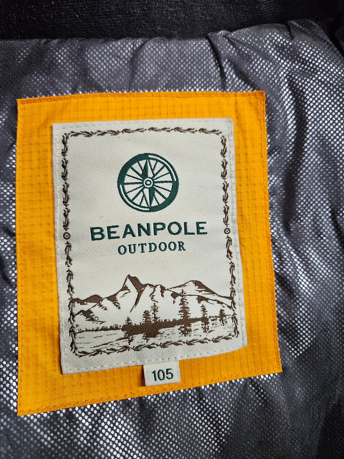 빈폴 옐로우컬러 남성 105 구스다운 패딩  상품이미지3