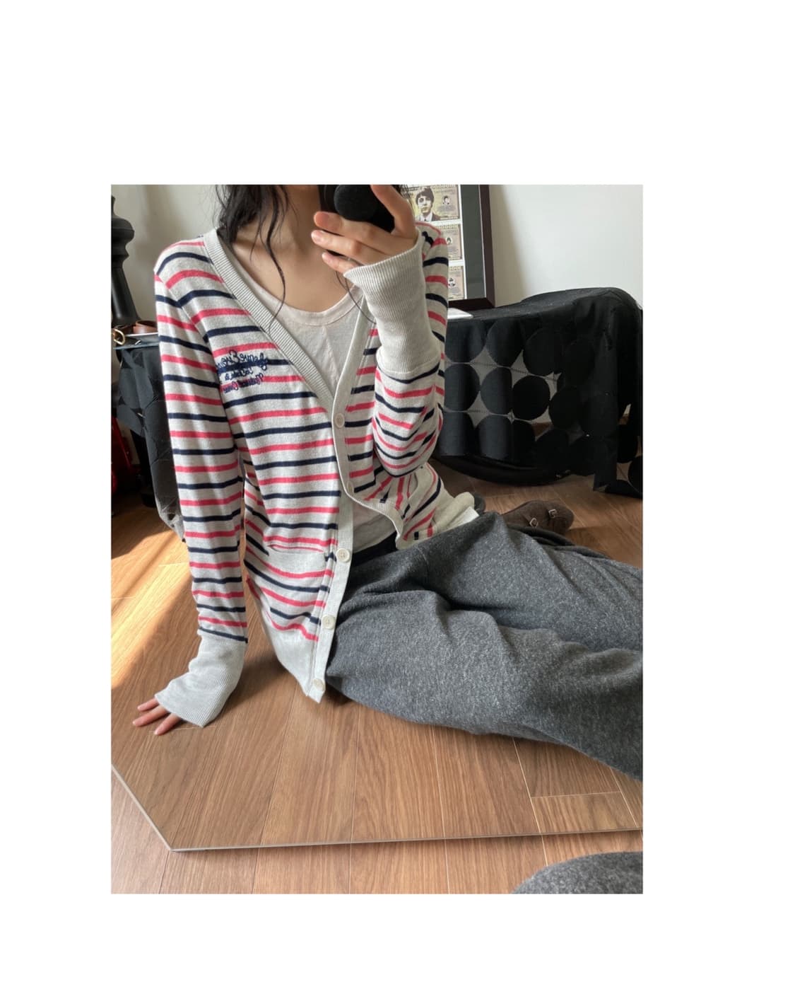 stripe patterned cardigan 상품이미지4
