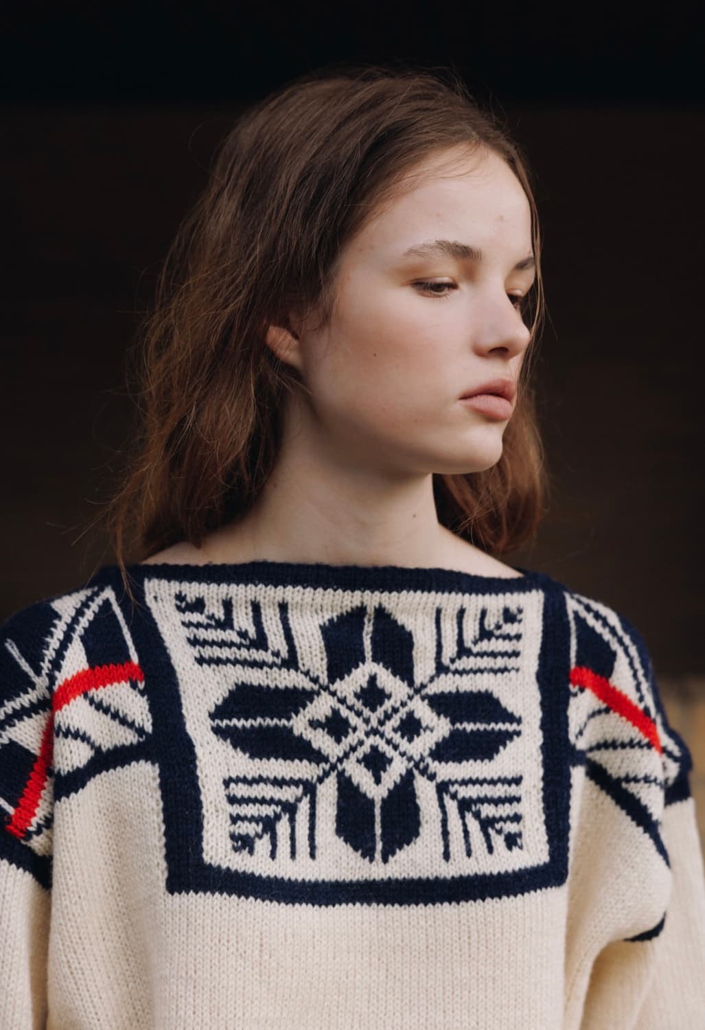 새상품) 파르벵 farven 스노우 니트 아이보리 상품이미지1