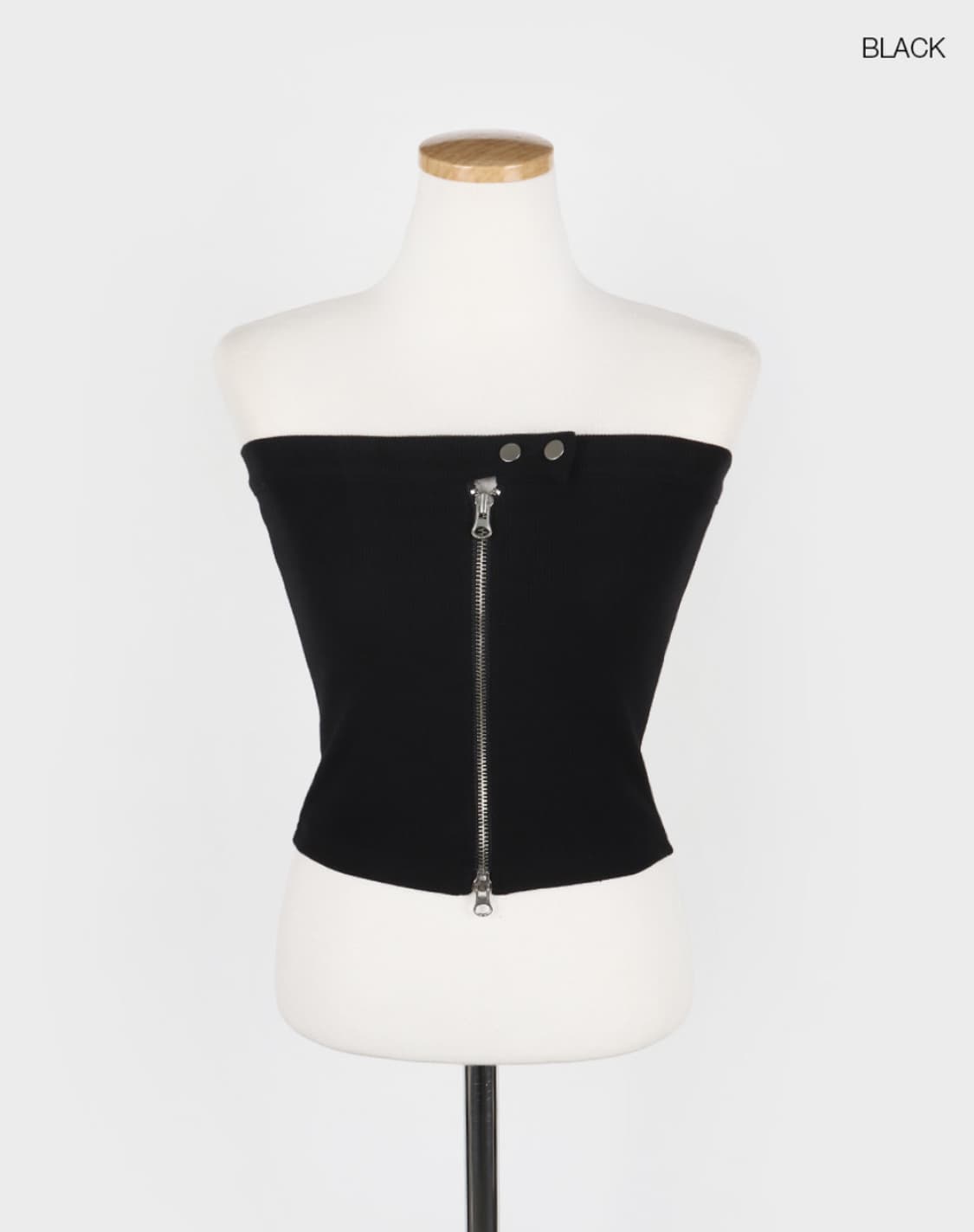 (미착용 새상품) 블랙업 버닛 피그먼트 지퍼 튜브탑 상품이미지2