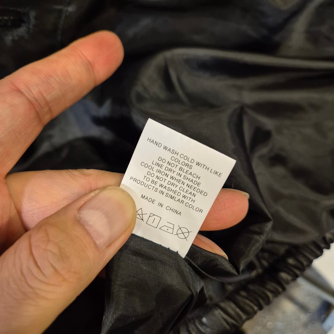 FREE(착샷잇음) 블랙 버핑레더 패딩점퍼  상품이미지7