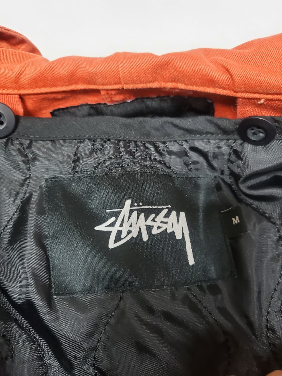 스투시 오렌지색 롱 후드 코트 정품 M사이즈 상품이미지7