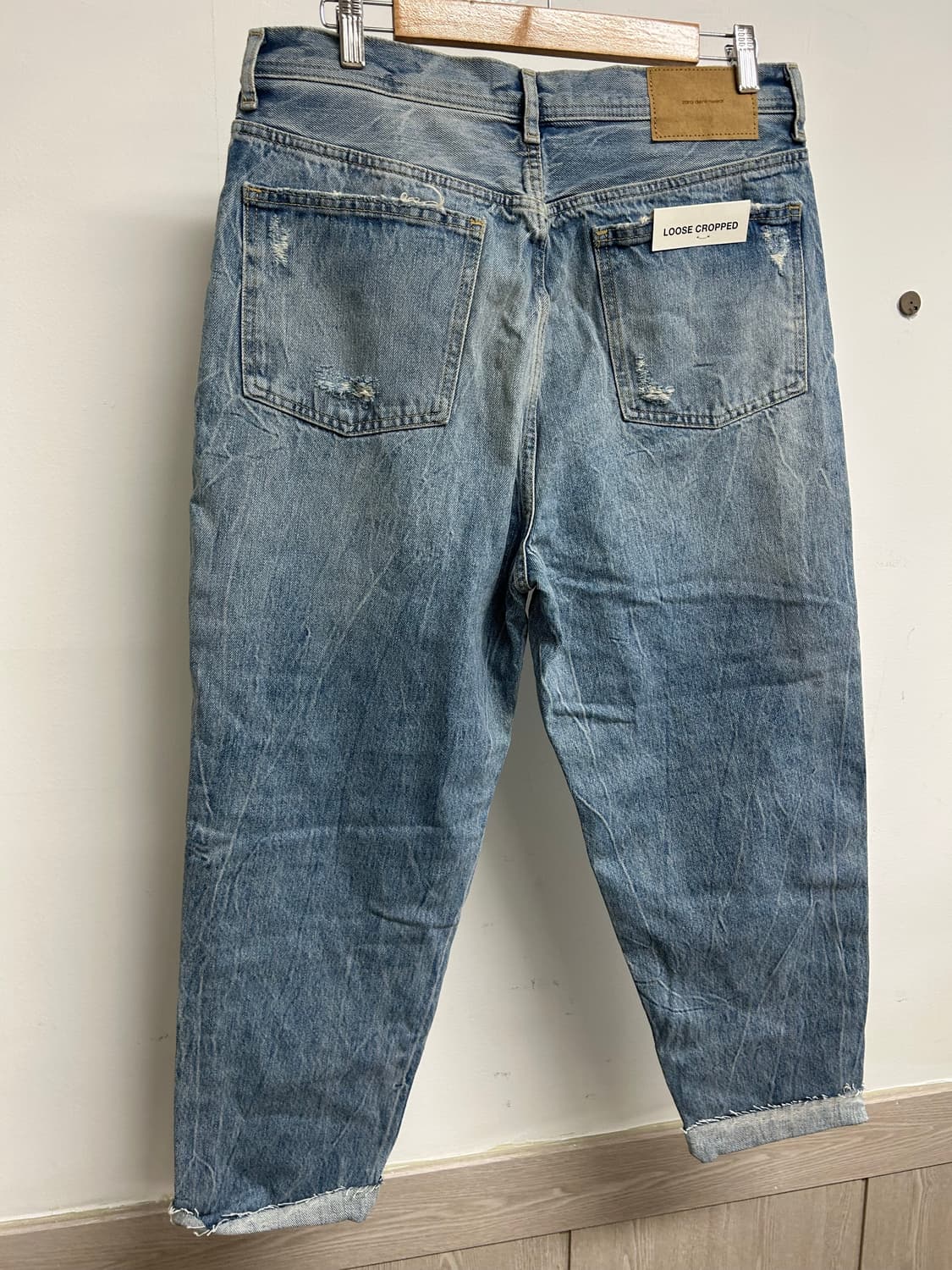 ZARA 루즈 크롭 데님 팬츠 42 상품이미지5