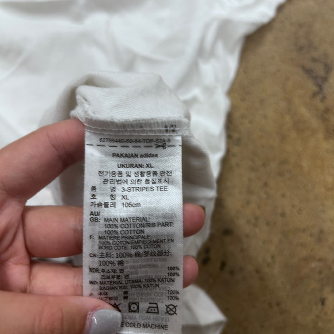 아디다스 삼선 링거 흰검 반팔 티 상품이미지4