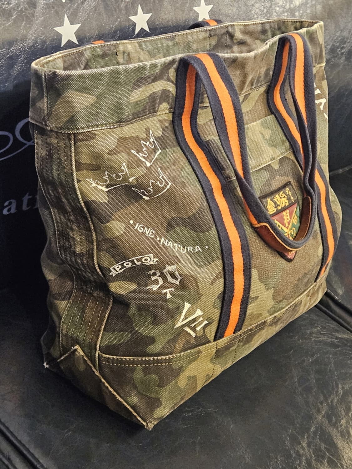 폴로랄프로렌 캔버스 카모 럭비 토트백 ( 41X35X16 )/ 10022 상품이미지4