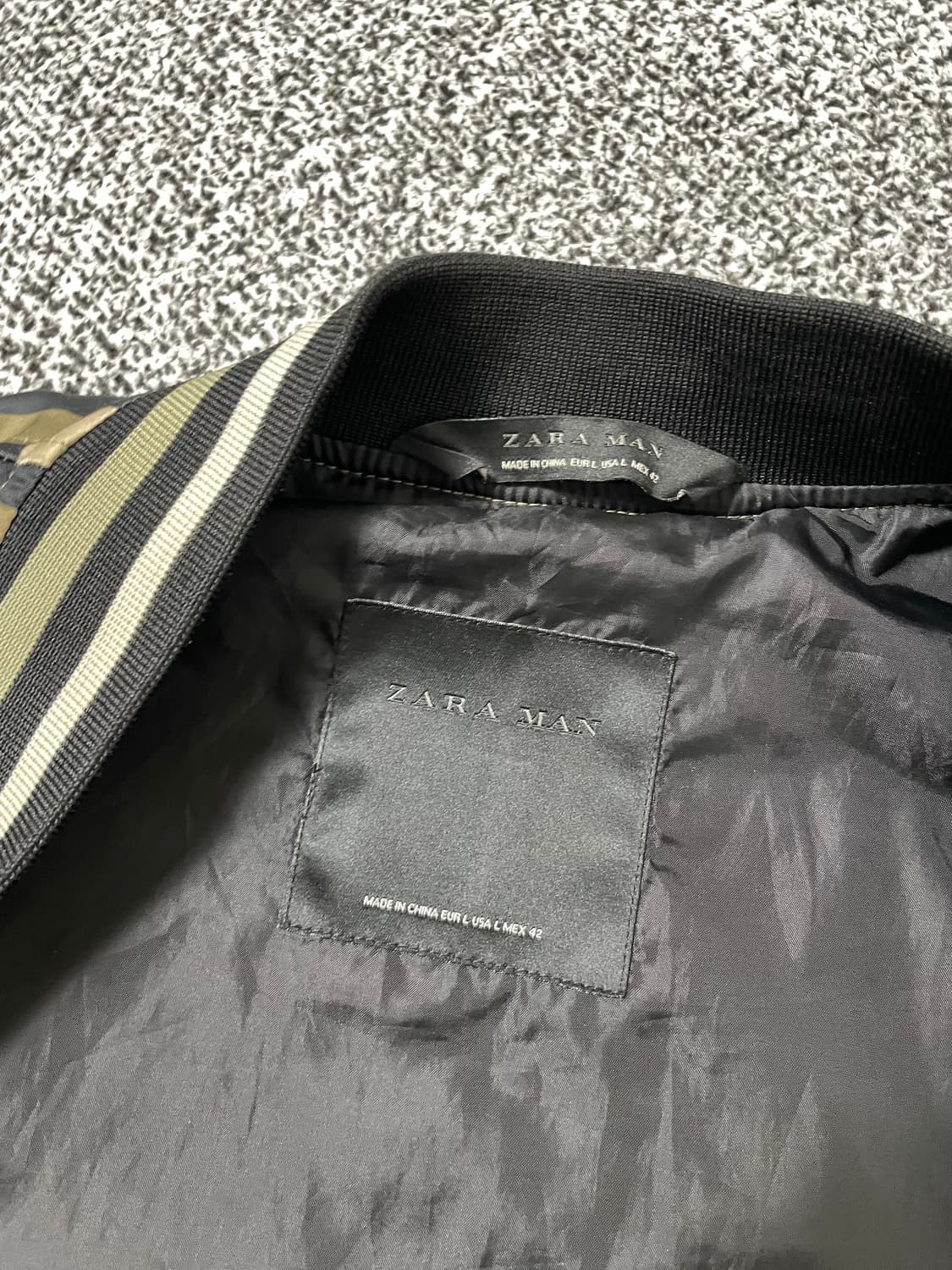 빈티지9. 자라 zara 빈티지 카모플라쥬 타이거 스카쟌 져지 블루종 상품이미지3