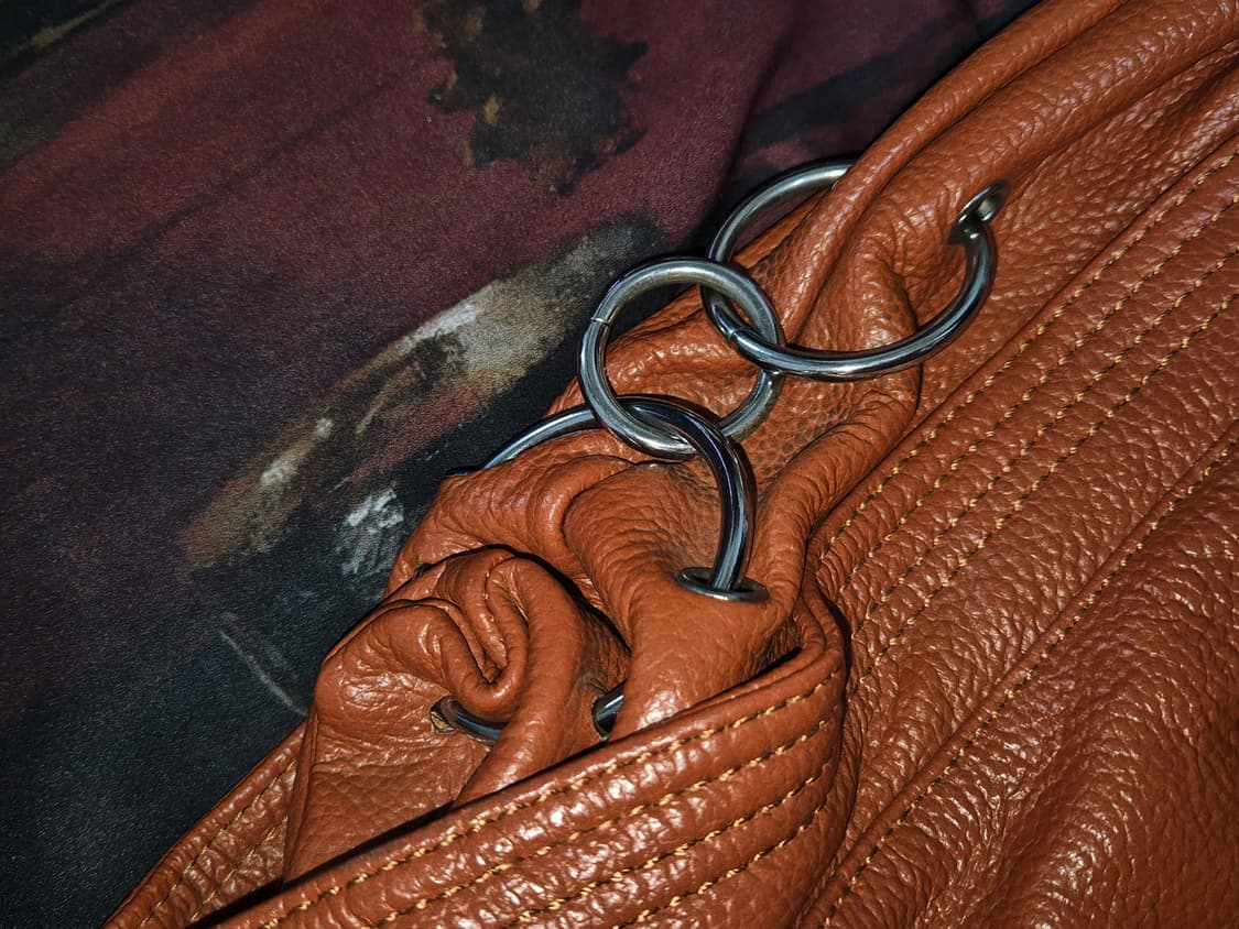 Vintage 06 Metal piercing Ring leather 상품이미지2