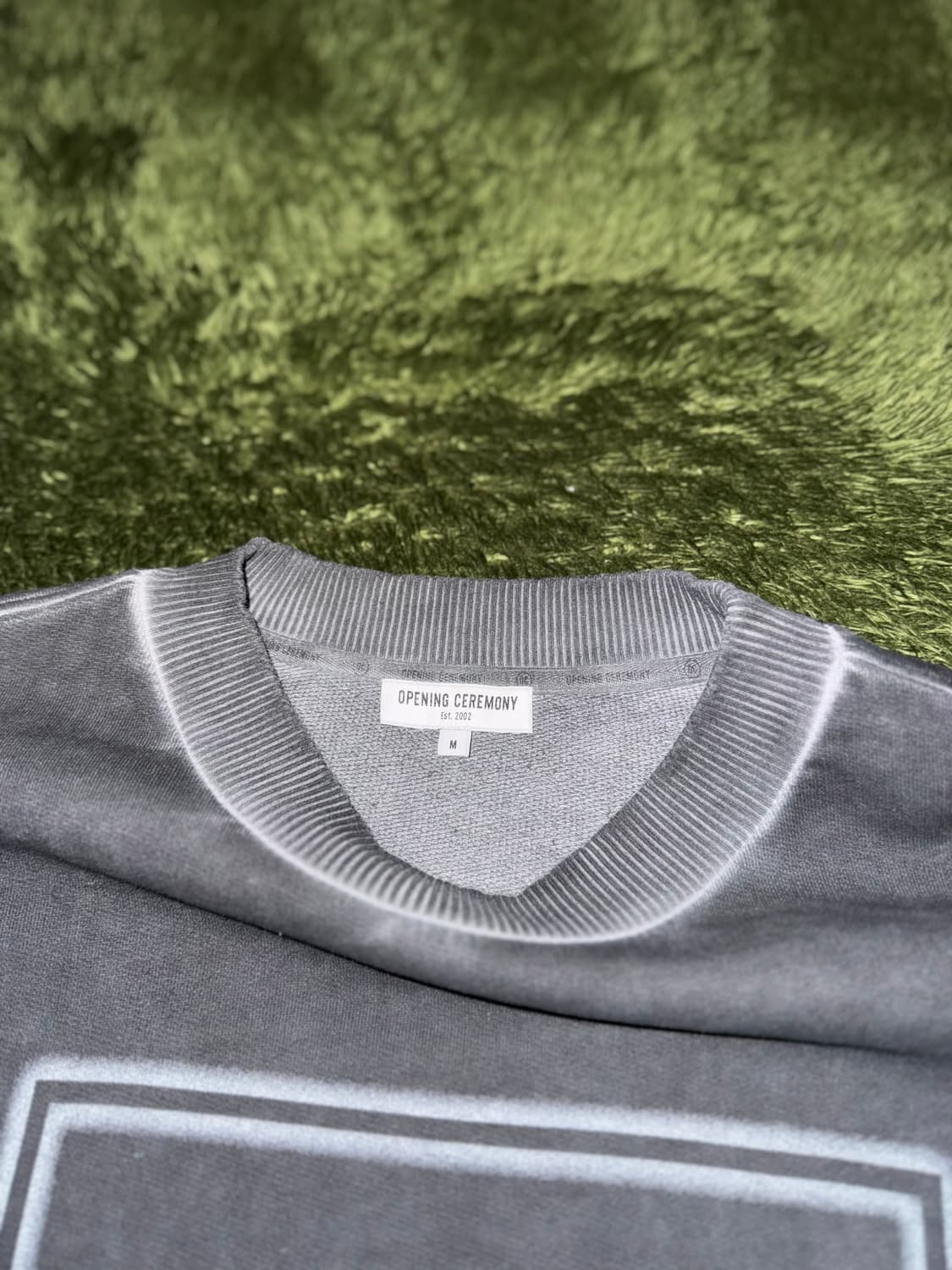 [M] 오프닝 세레모니 릴렉스 핏 박스 로고 피그먼트 워싱 스웻셔츠 상품이미지3