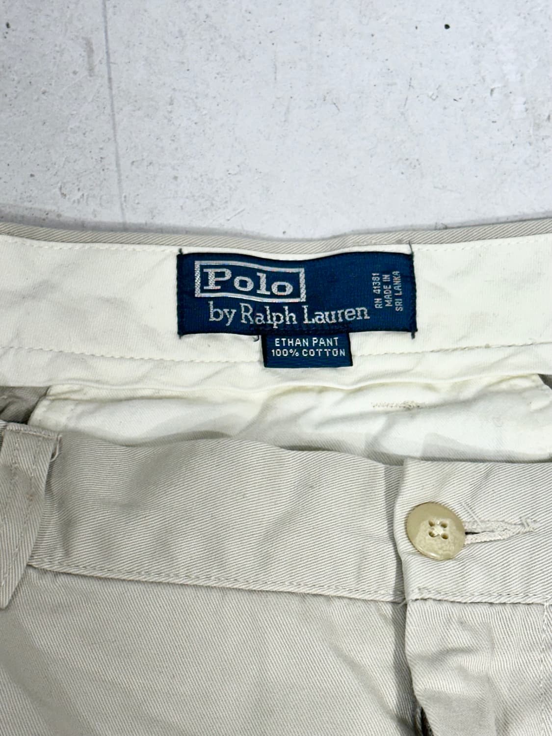 폴로 랄프 로렌 베이지 와이드 치노 팬츠 면바지 35 상품이미지7