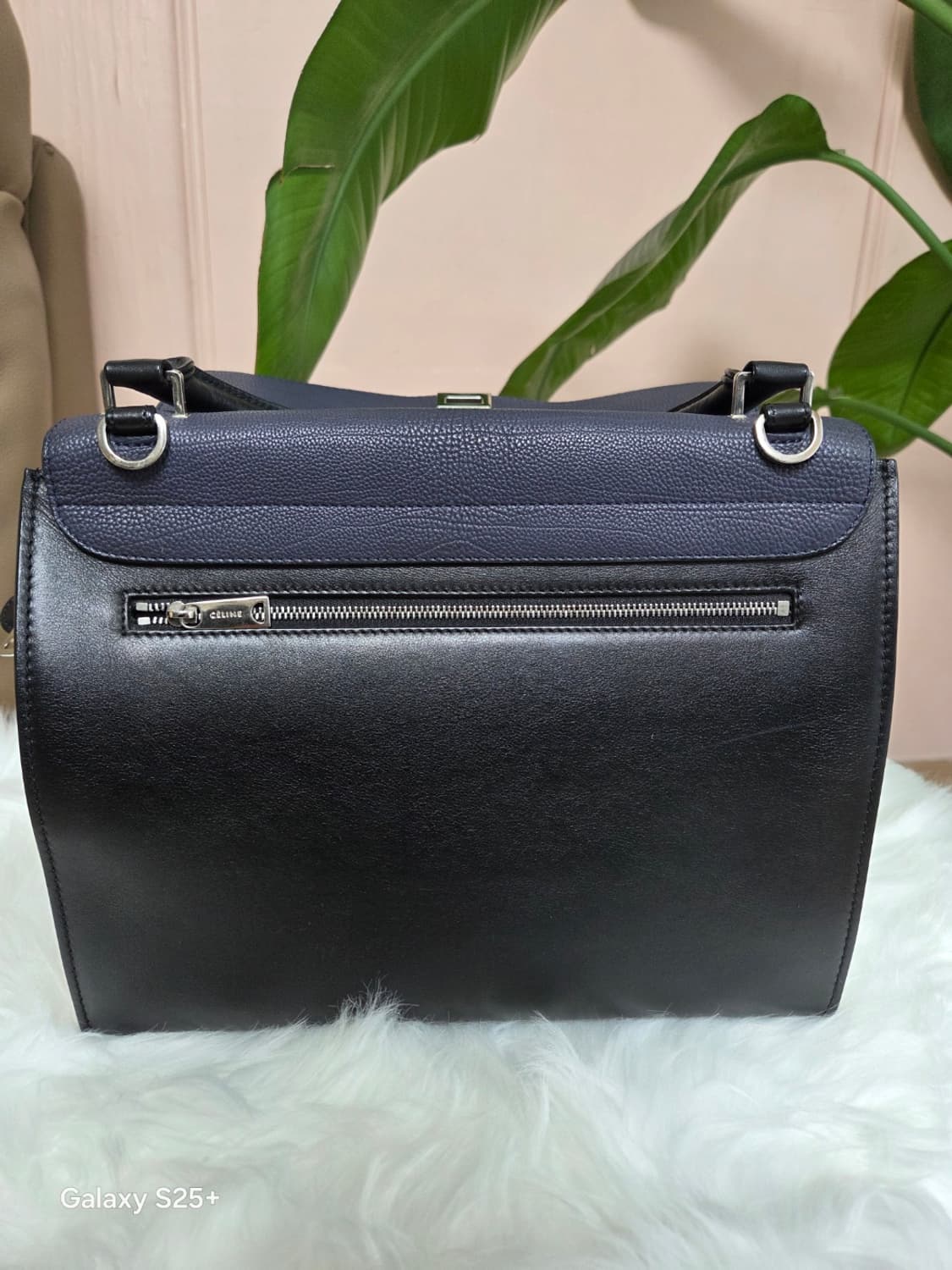 셀린느 트라페즈 가방 네이비 블랙 화이트+ 스트랩 상품이미지7