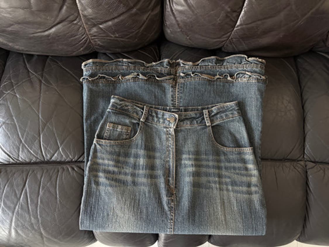 ruffle hem denim skirt 상품이미지7