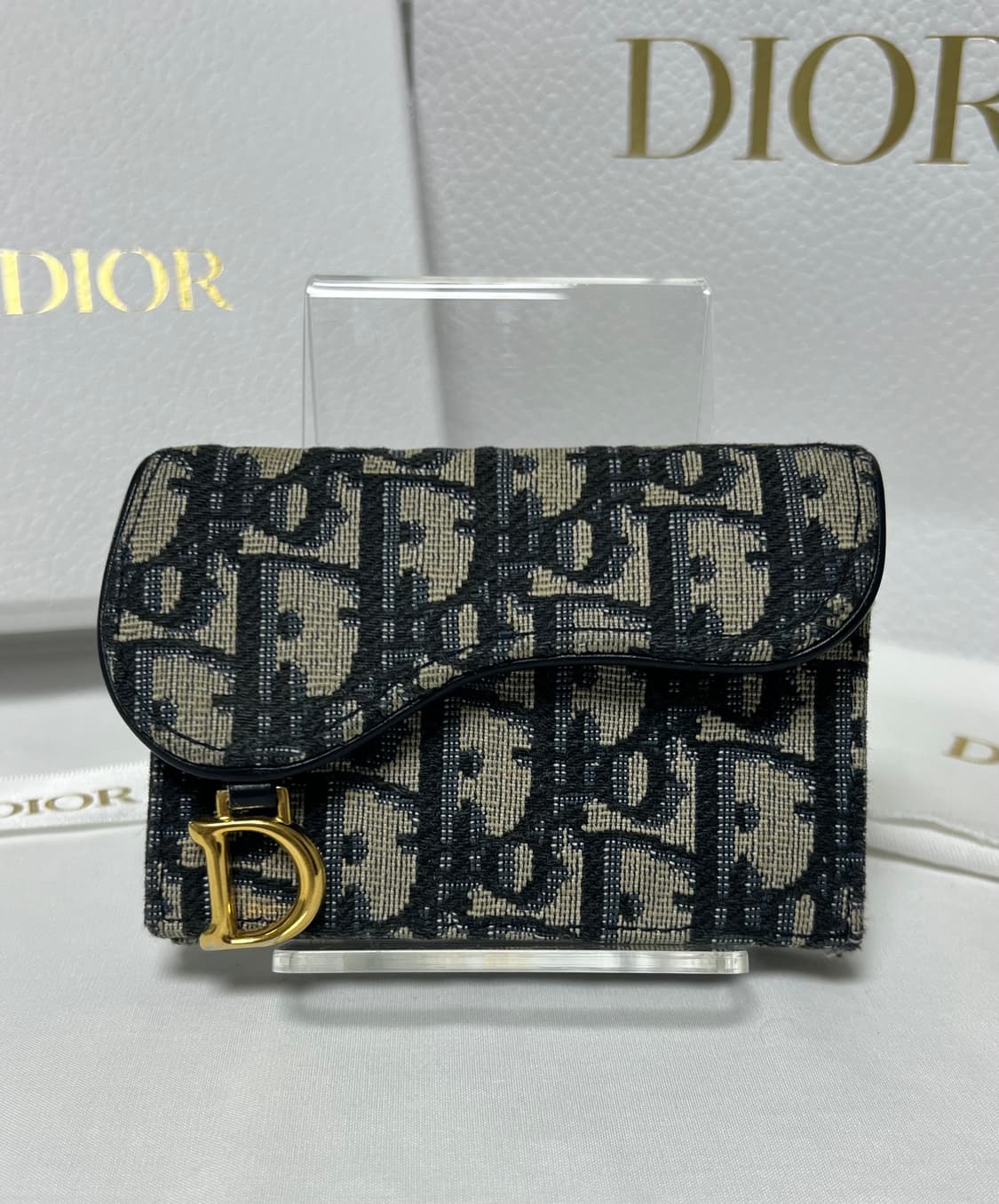 [정품] 디올 오블리크 새들 카드지갑 상품이미지1