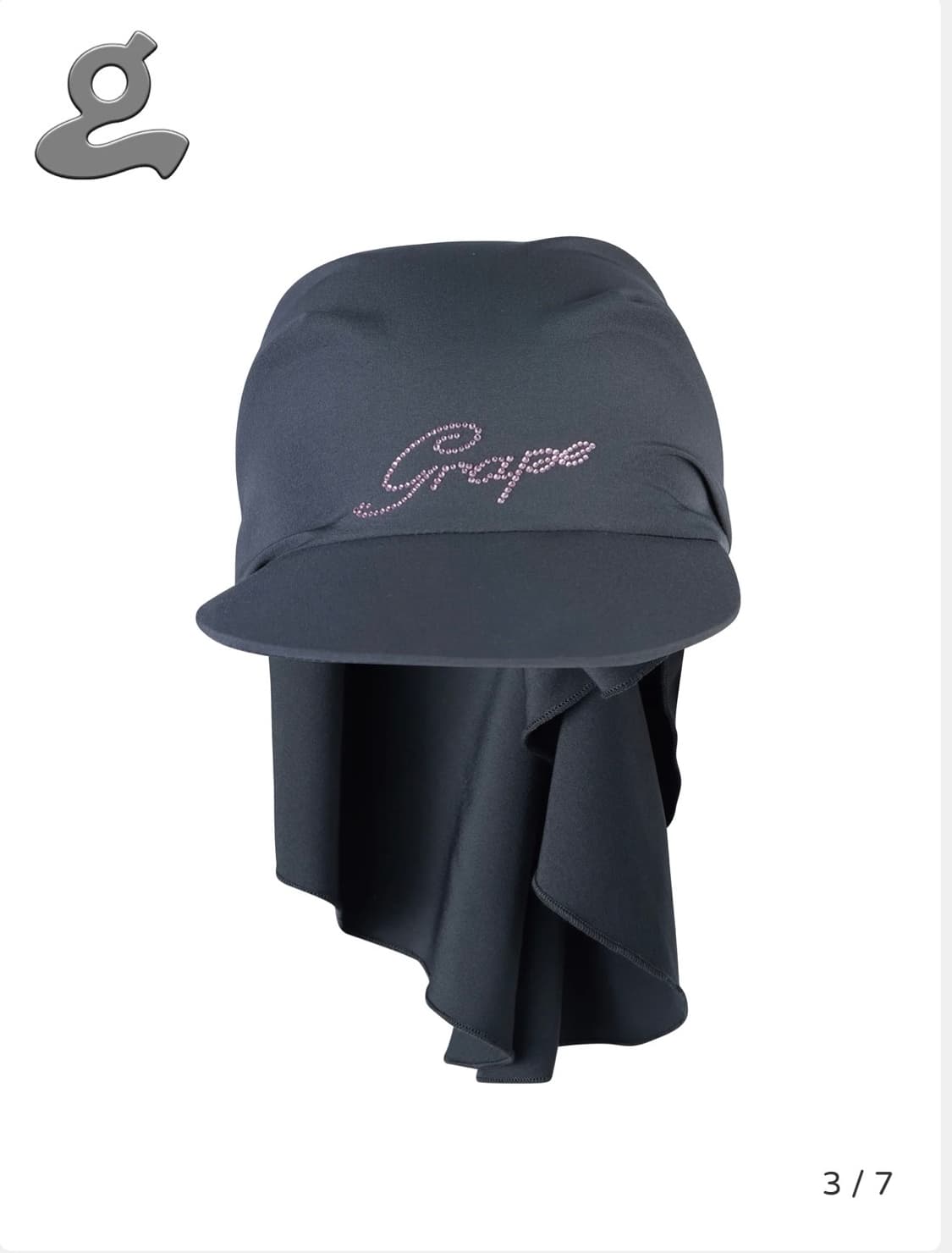 그레이프 Rhinestone LOGO Turban Hat 상품이미지2