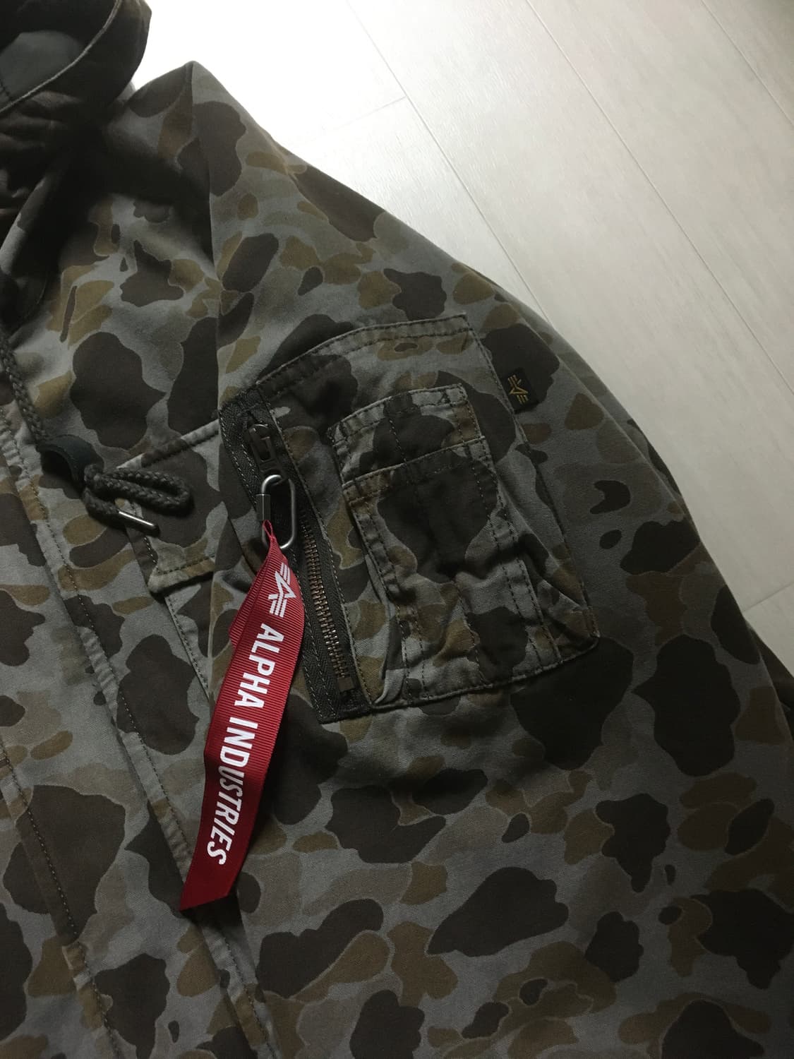 알파인더스트리 카모 후드 자켓 L 상품이미지2