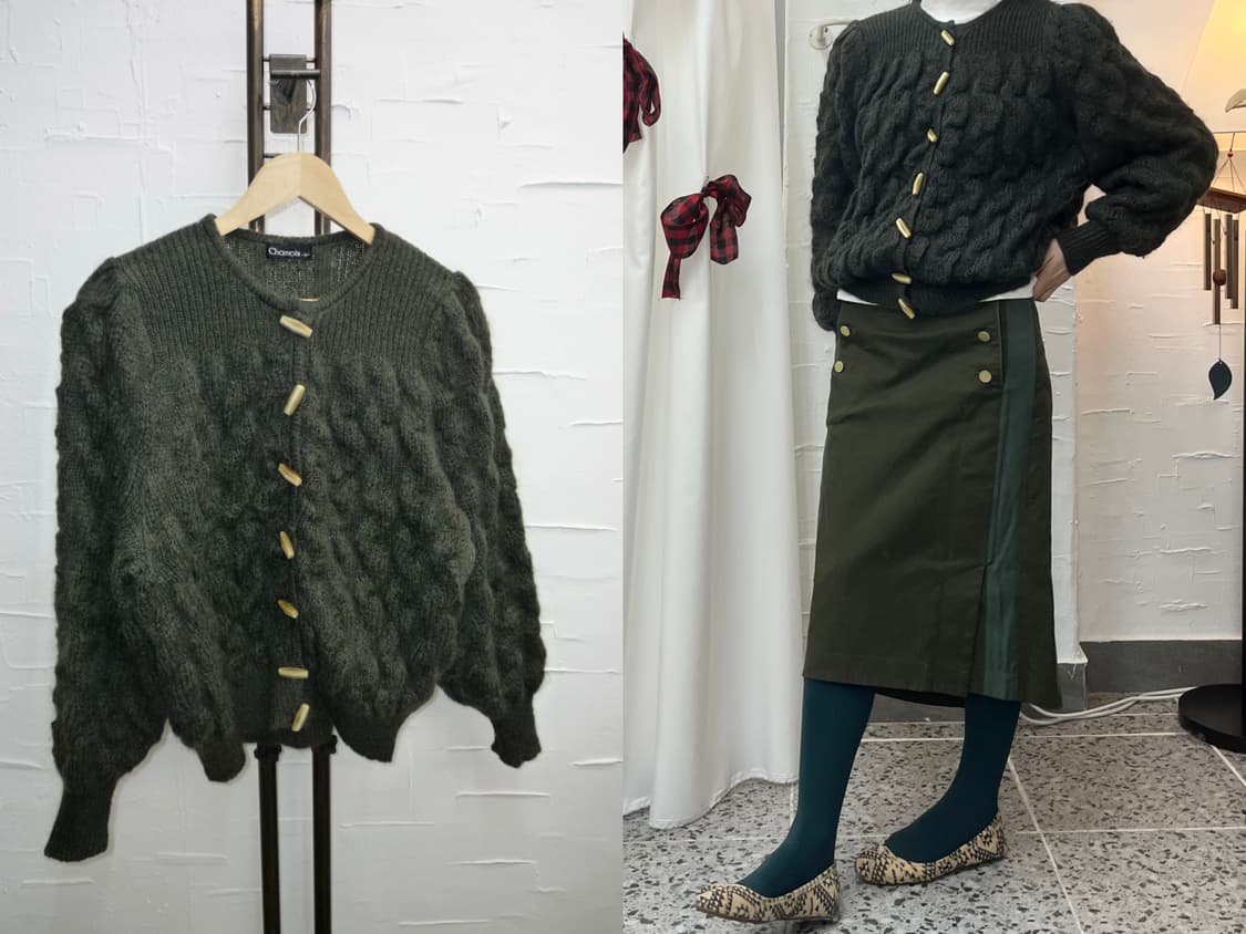 toggle khaki cardigan 상품이미지1