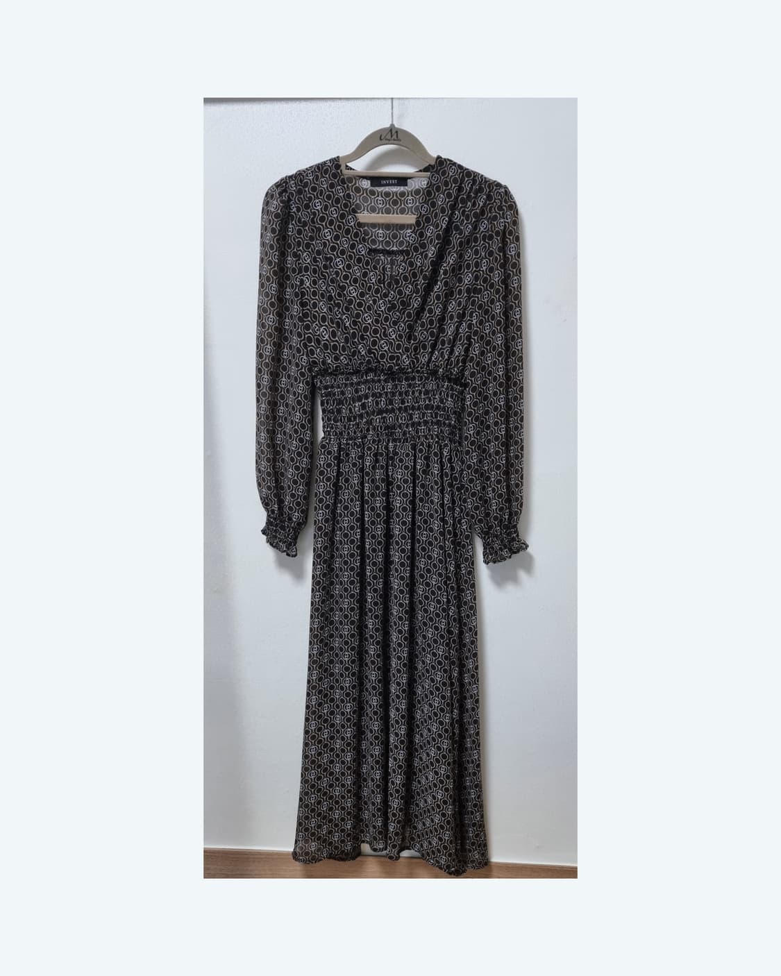 인베스트 허리밴딩 롱 원피스 상품이미지1