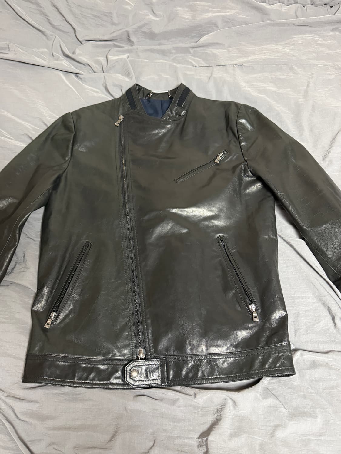 지오송지오 가죽 라이더 자켓 L 상품이미지2