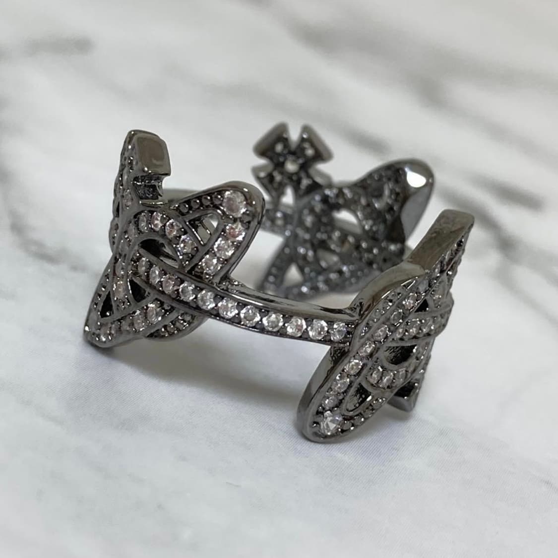 비비안웨스트우드 아카이브 orb 큐빅링 반지(새상품) 상품이미지3