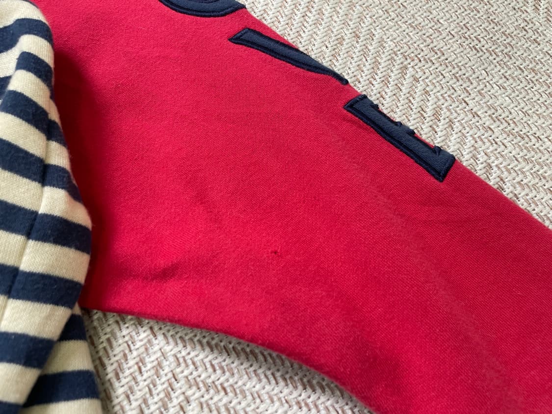 모스키노 주니어 앰퍼샌드 패치 스트라이프 후드 스웻셔츠 상품이미지5