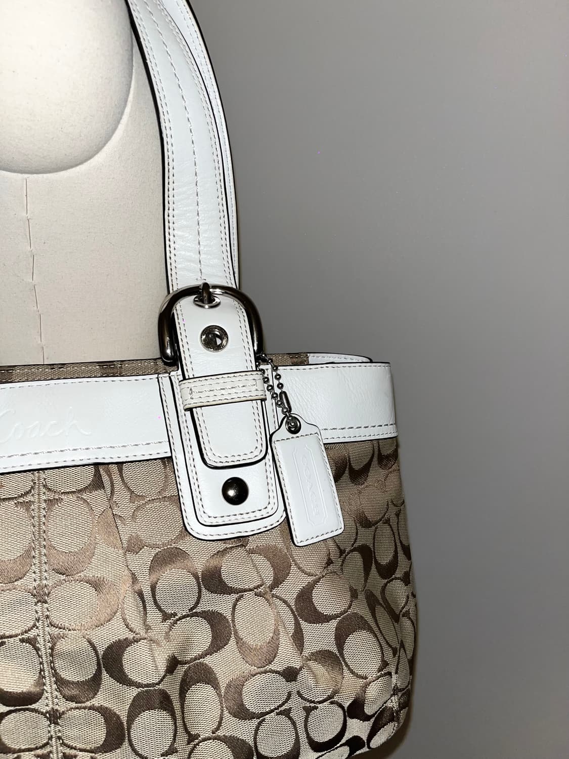 📦 Coach basic white&beige Shoulder Bag 상품이미지5