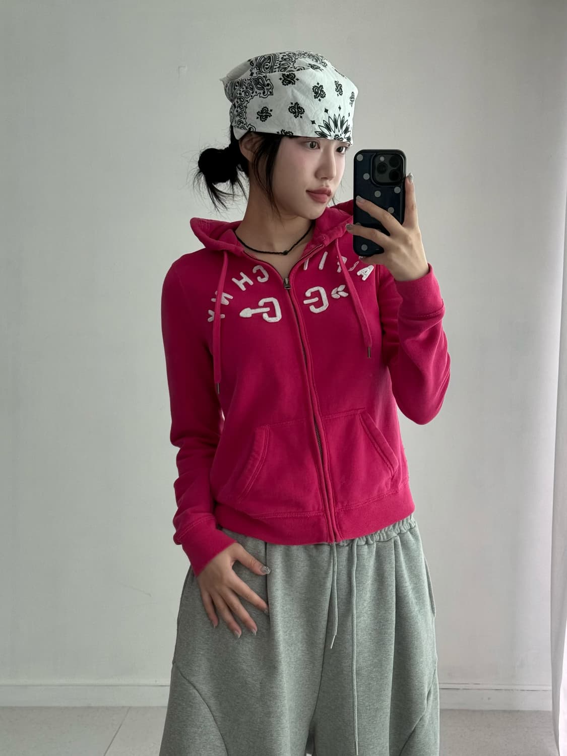 아베크롬비 핫핑크 후드집업 상품이미지3