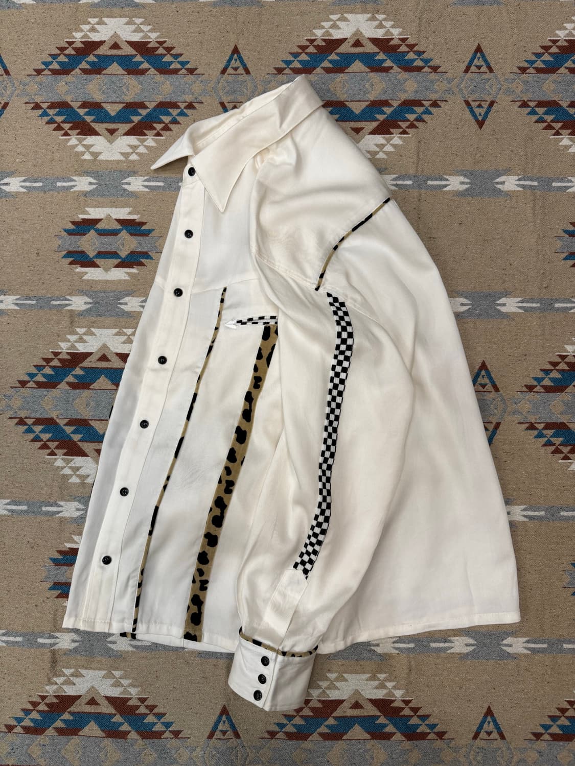 [L] 와코마리아 웨스턴 셔츠 롱 슬리브 화이트 상품이미지7