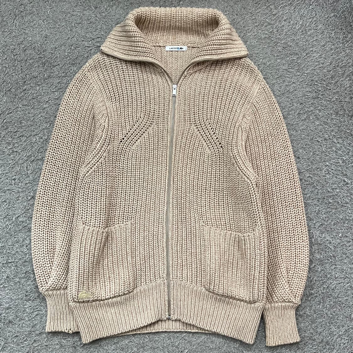 [우먼95-100] 라코스테 니트집업 상품이미지2