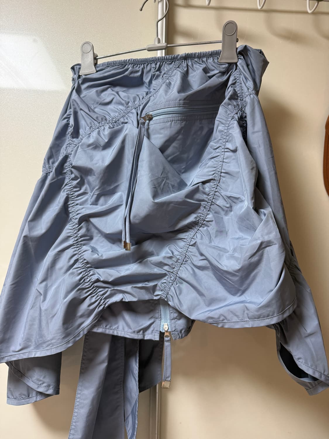 Nache PUCKERING TIE SKIRT BLUE GRAY 상품이미지7