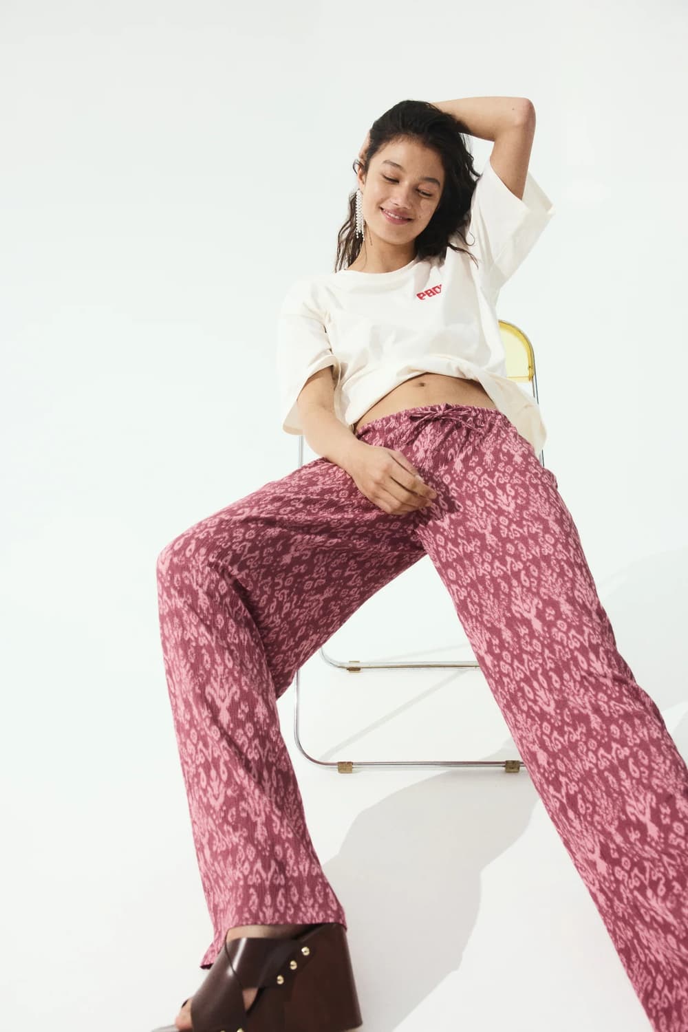 H&M 보헤미안 패턴 여름 팬츠 XS 상품이미지5