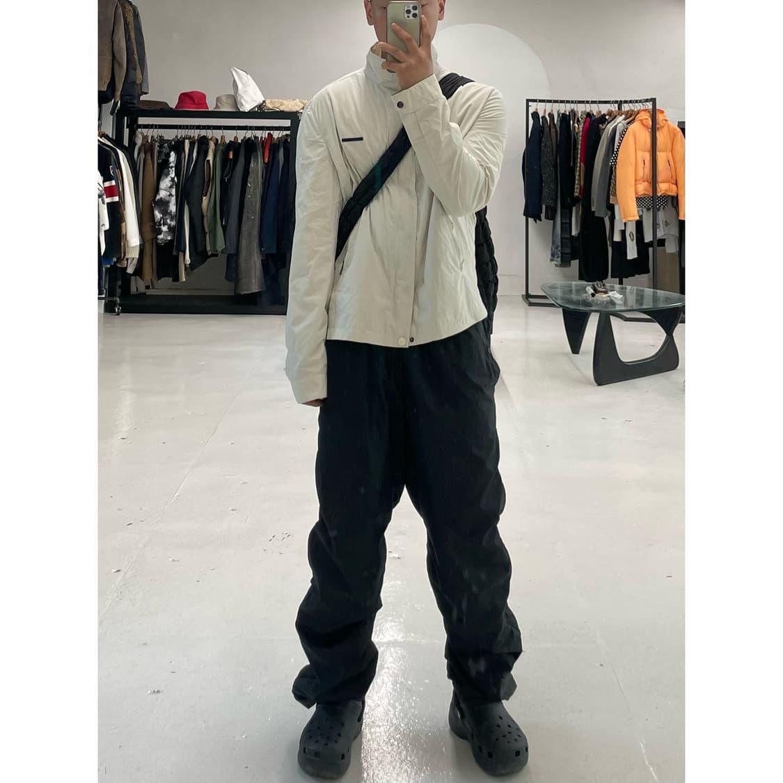 Emporio armani 코튼 나일론 믹스드 하이넥 상품이미지2