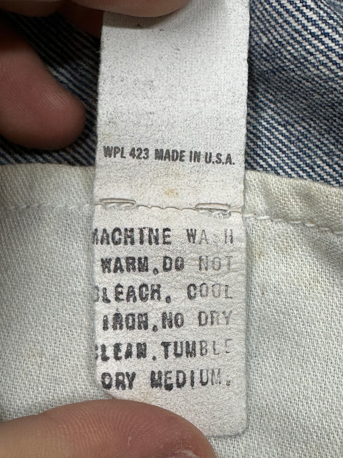 Late 80s Armani jeans 페이디드 데님 자켓 XL 상품이미지9