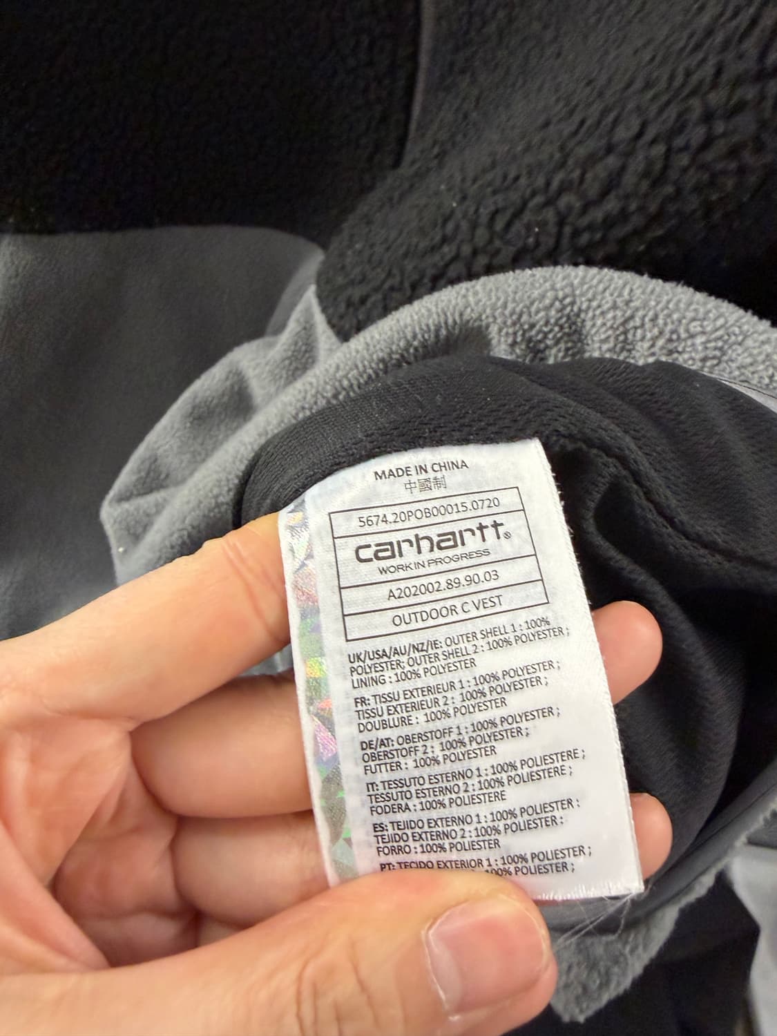 Carhartt fleece vest M 상품이미지6