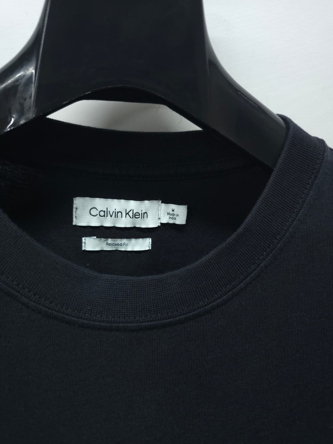 캘빈클라인 cK 로고 자수 블랙 반팔 라운드 티셔츠(100~105) 상품이미지7