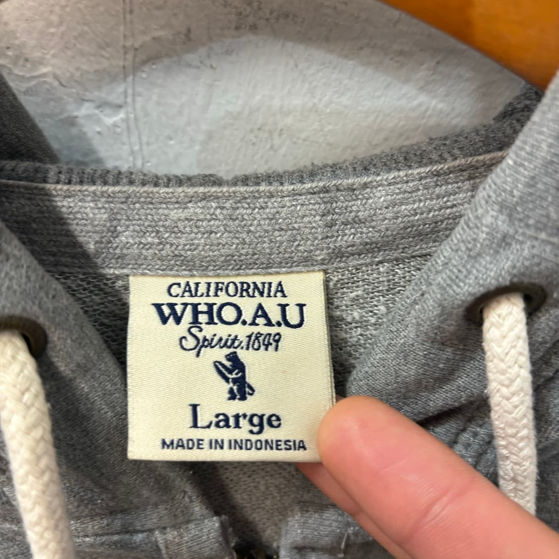 후아유 y2k 그레이 후드집업 L 상품이미지6