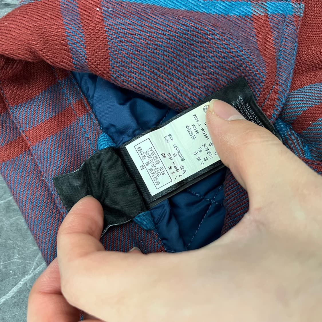 노스페이스 로고 체크 누빔 셔츠 상품이미지5