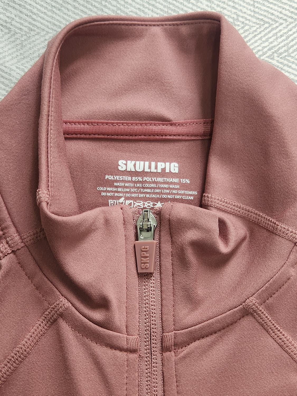 [M] 스컬피그 기능성 트레이닝 집업자켓 M 핑크 필라테스 헬스 상품이미지3