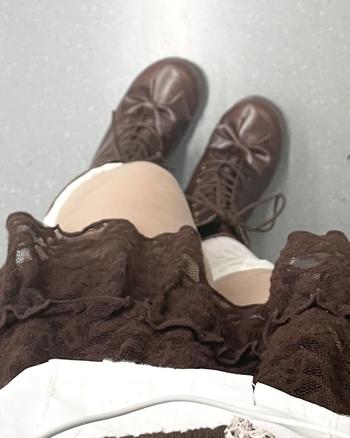 오늘만)디어리 디마럽 워커 리본 부츠 라떼갸루 초코맛 핀터깔 희귀 상품이미지1